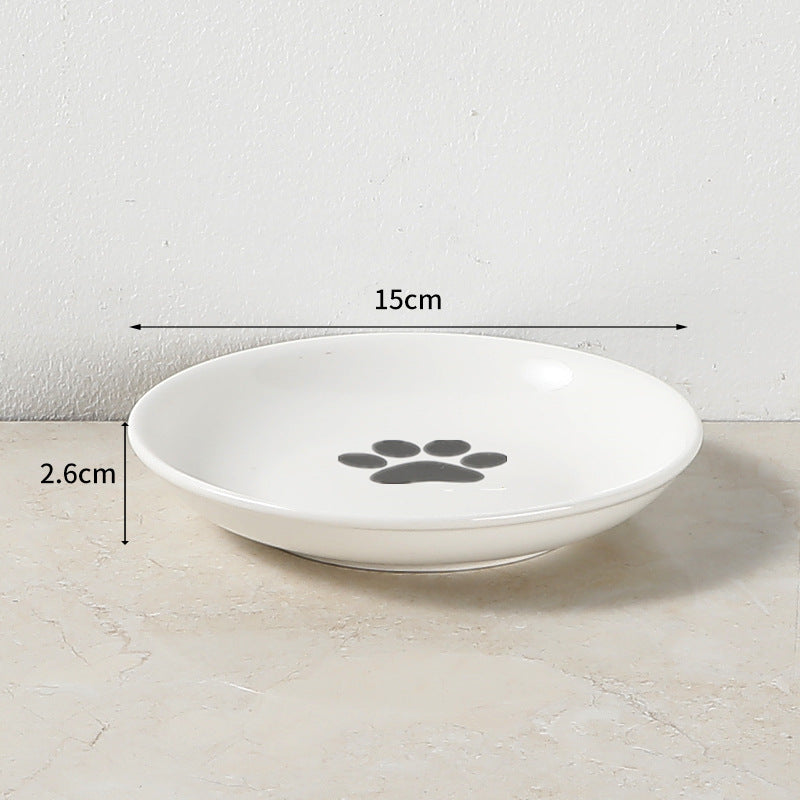 Modern Paw Print Jewelry Dish with Metal Stand | Elevated Trinket Tray (Home Decor)