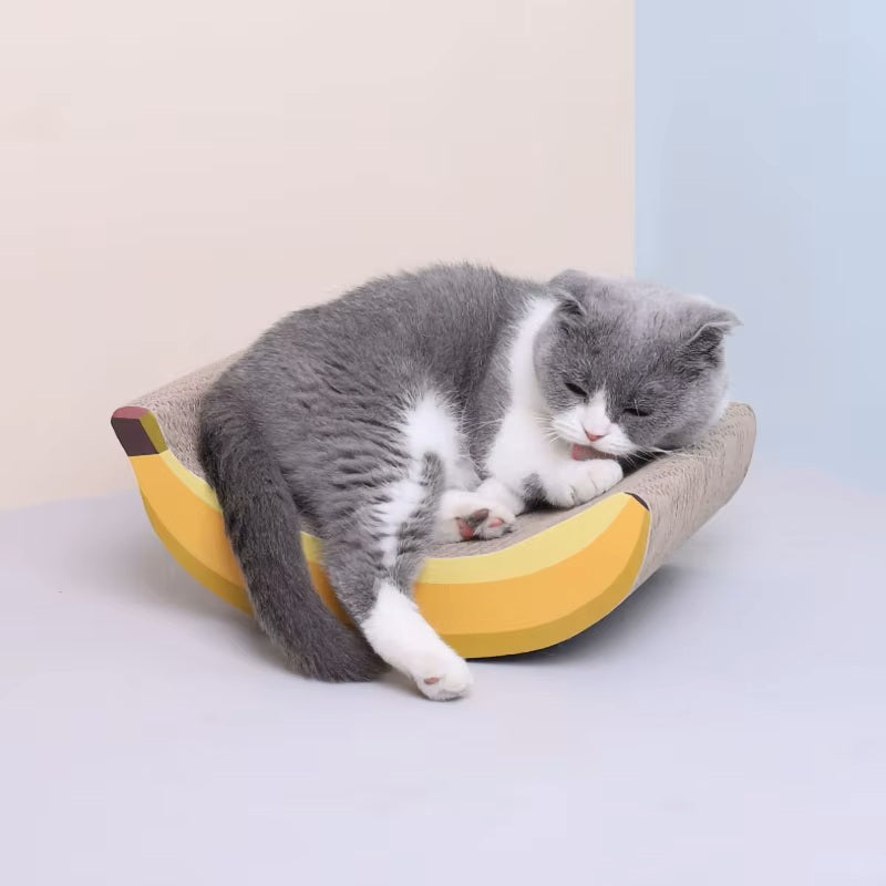 Go Bananas! 2-in-1 Cat Scratcher Bed & Lounge - Corrugated Cardboard